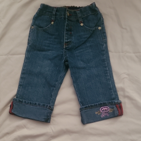 Classic Blue Kids Jeans with Embroidered Detail - Picture 1 of 4
